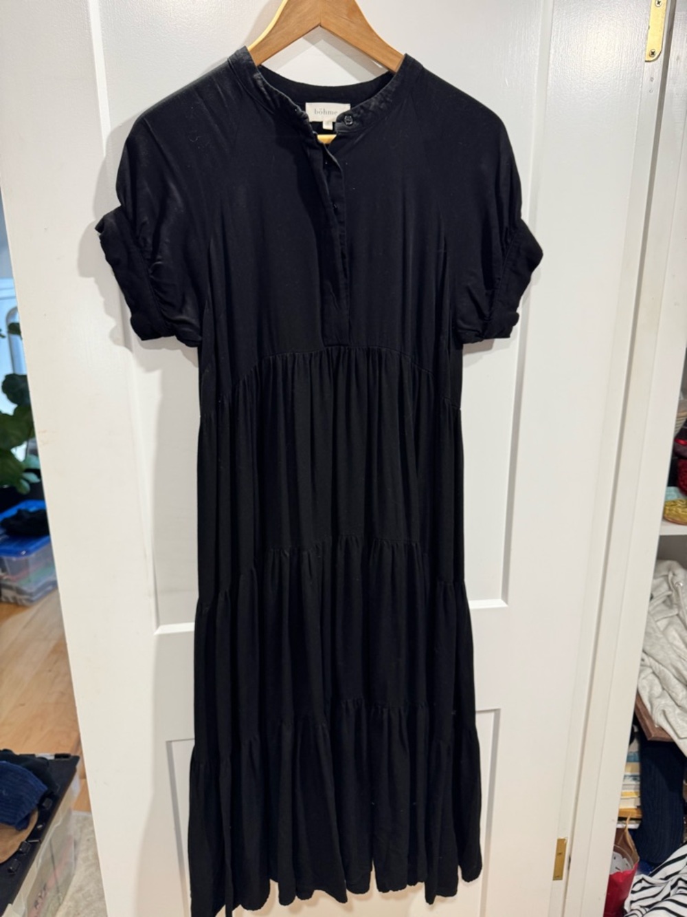 Bohme Black Amanda Tiered Dress